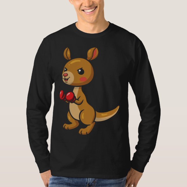 Camiseta Cute Kangaroo Boxing I Kangaroos Animal Friend Mar (Frente)