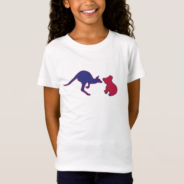 Camiseta Cute Kangaroo e Koala Bear (Frente)