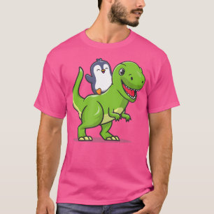 Camiseta Cute Kawai Kids Dinossaur Penguin Lover