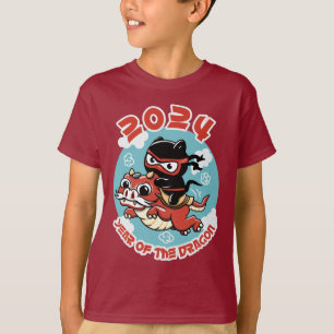 Camiseta Cute Kawaii Art 2024 Ano Do Dragão