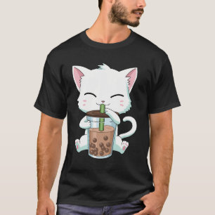 Camiseta Cute Kawaii Bubble Tea Tshirt Boba Milk Tea Anime