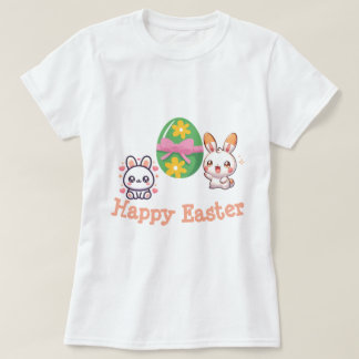 Camiseta Cute Kawaii Bunny Happy Easter