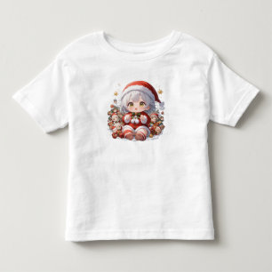 Camiseta Cute Kawaii Chibi Garota Anime Bebe Natal