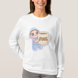 Camiseta Cute Kawaii Chibi Nurse Giant Coffee Fuel 