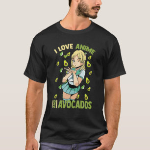 Camiseta Cute Kawaii - Eu Amo Animes E Avocados - Otaku Gi
