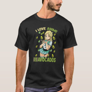 Camiseta Cute Kawaii - Eu Amo Animes E Avocados - Otaku Gi