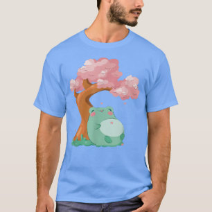 Camiseta Cute kawaii frog and Sakura Cherry Blossom tree Ja