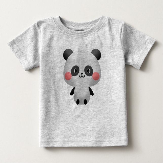 Camiseta Cute Kawaii Happy Panda (Frente)