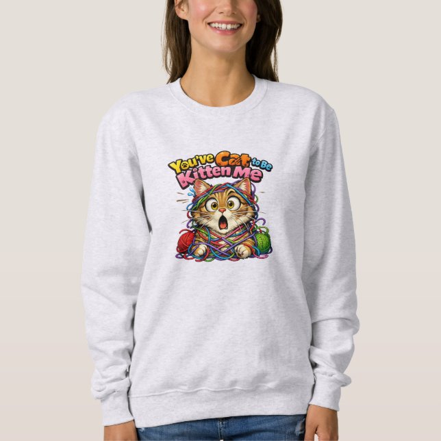 Camiseta Cute Kawaii Kitten Cat Sweatshirt (Frente)