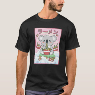Camiseta Cute Kawaii Koala Bear Ramen Noodles
