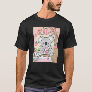 Camiseta Cute Kawaii Koala Urso Leite De Morango