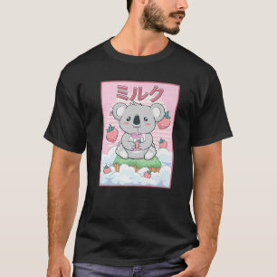 Camiseta Cute Kawaii Koala Urso Leite De Morango