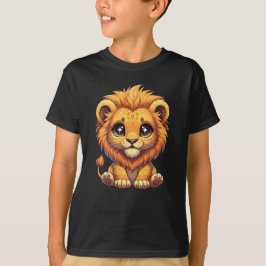 Camiseta Cute Kawaii Lion Cub Illustration