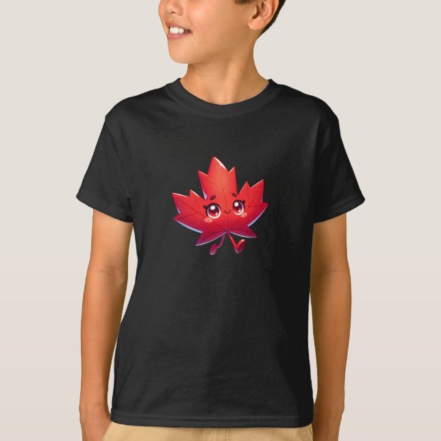 Camiseta Cute Kawaii Maple Leaf | Canadá (Frente)