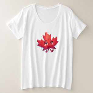 Camiseta Cute Kawaii Maple Leaf   Elbows Up Canadá