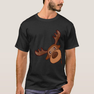 Camiseta Cute Kawaii Moose Veado Funny Alaska Moose