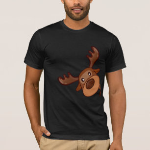 Camiseta Cute Kawaii Moose Veado Funny Alaska Moose