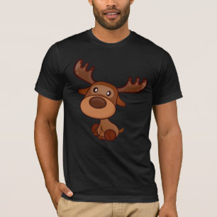 Camiseta Cute Kawaii Moose Vez Engraçado Engraçado Alasca B