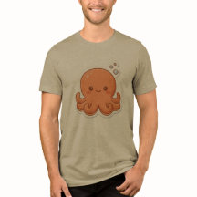 Cute Kawaii Orange Octopus Sticker Design - Adorab