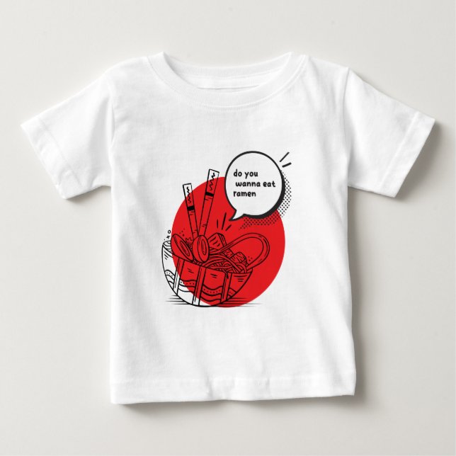 Camiseta Cute Kawaii Ramen - Funny Japanese Food  (Frente)