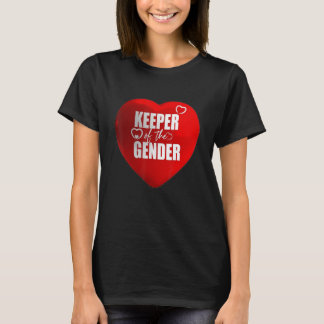 Camiseta Cute Keeper Do Gênero Coração Gênero Revela Parte