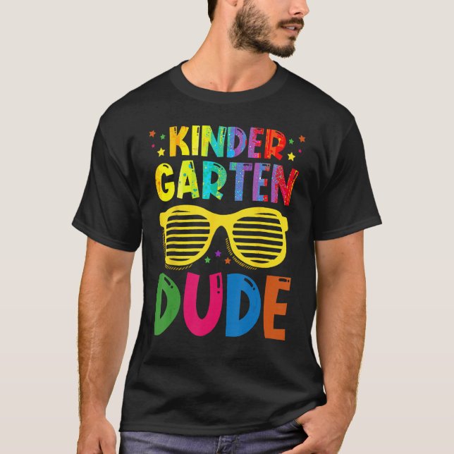 Camiseta Cute Kindergarten Dude Sunglasses Boys Kids Back T (Frente)