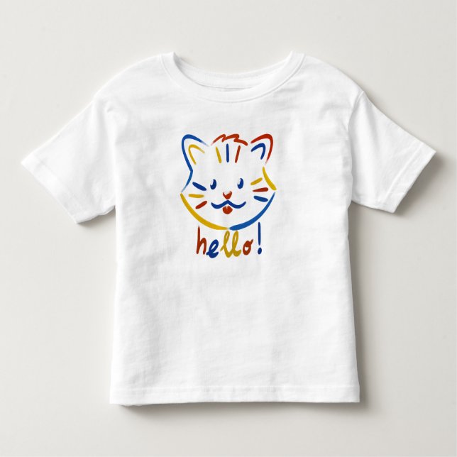 Camiseta Cute kitty says hello! (Frente)