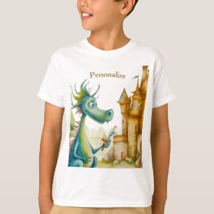 Camiseta Cute Knight Dragon Castle Kids