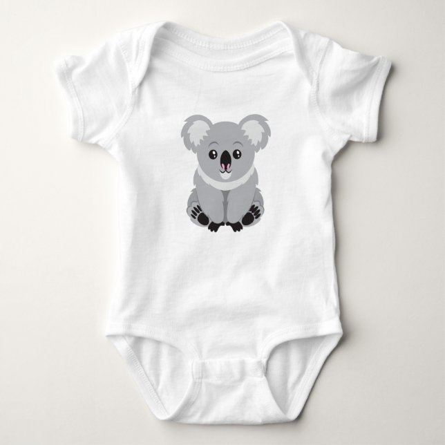 Camiseta Cute Koala Baby Bodyfit (Frente)