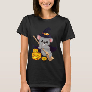 Camiseta Cute Koala Bear Witch Pumpkin Fácil Halloween Cost