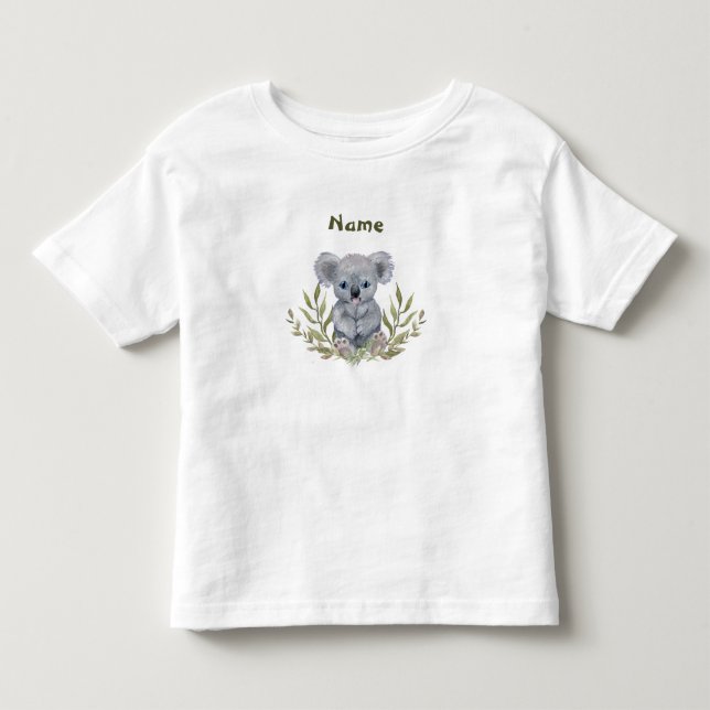 Camiseta Cute Koala Bear with Leaves (Frente)