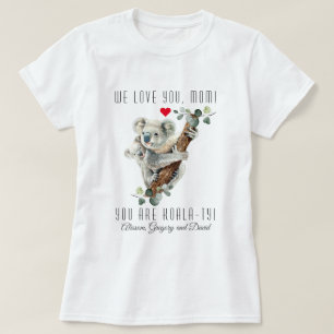 Camiseta Cute Koala Com Bebê Você É Koala-Ty Dia Da Mãe