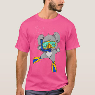Camiseta Cute Koala Diving Austrália Diver