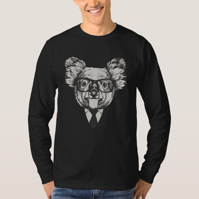 Camiseta Cute Koala in Suit Cool  for animal (Frente)