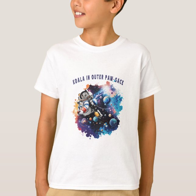 Camiseta Cute Koala no Outer Paw-sace, Astronauta de Koala (Frente)