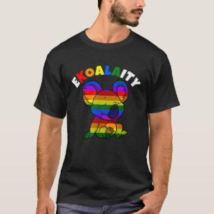 Camiseta Cute Koala Rainbow Flag Orgulho gay E-Koala-Ity Fu