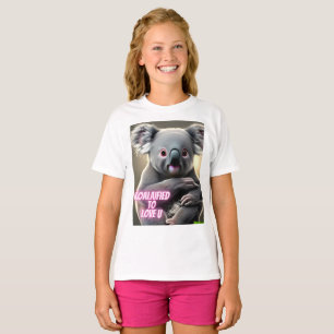 Camiseta Cute Koala Sentado Quote Koalafied Para Te Amar