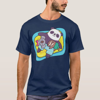 Camiseta Cute Koala Sloth e Panda g na Piscina Float