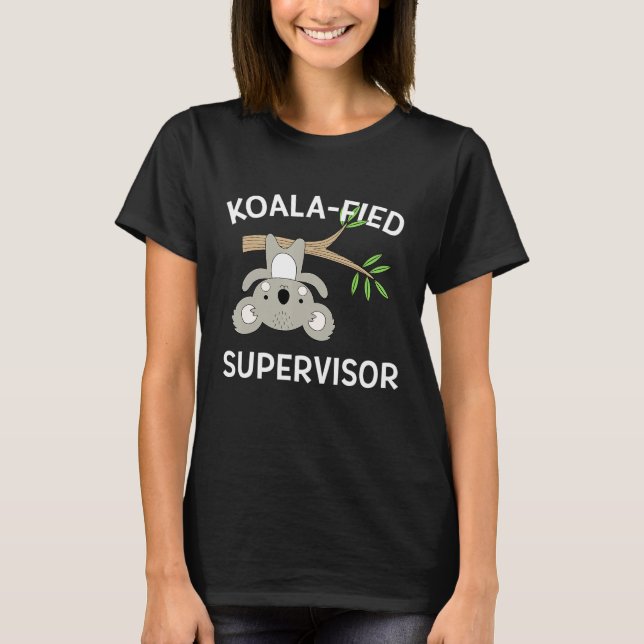 Camiseta Cute Koala Supervisor Funny Pun Boss (Frente)