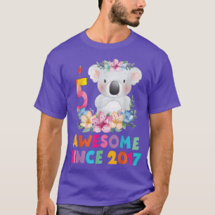 Camiseta Cute koala ursinho de 5 anos de aniversário para r