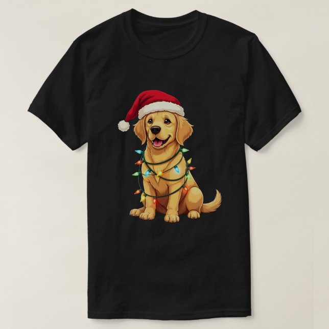 Camiseta Cute Labrador Retriever Christmas Santa Pet Dog Lo (Frente do Design)