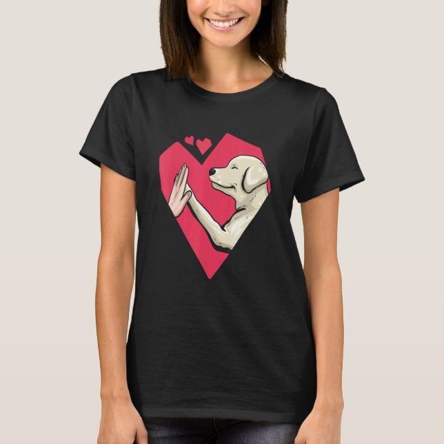 Camiseta Cute Labrador Retriever Love Heart Dog Mom Lab Mom (Frente)