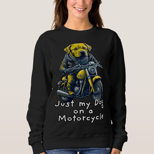 Camiseta Cute Labrador ride on a motorcycle  Christmas (Frente)