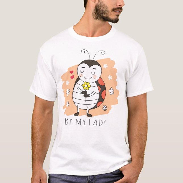 Camiseta Cute lady bug cartooon (Frente)
