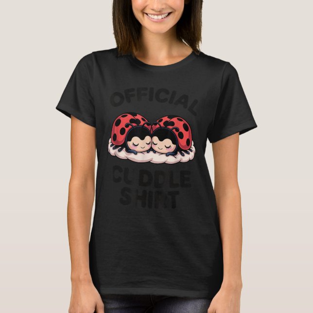 Camiseta Cute Ladybug Love Cuddle  (Frente)