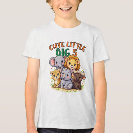 Camiseta Cute Little Big 5 Safari Nursery Heart Art.