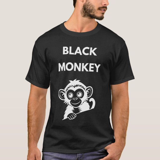 Camiseta Cute Little Black Monkey (Frente)
