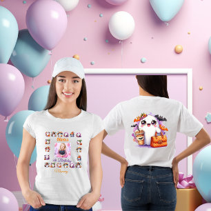 Camiseta Cute Little Ghost Halloween Aniversário da Mamãe