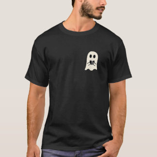 Camiseta Cute Little Ghost Reading Book Halloween