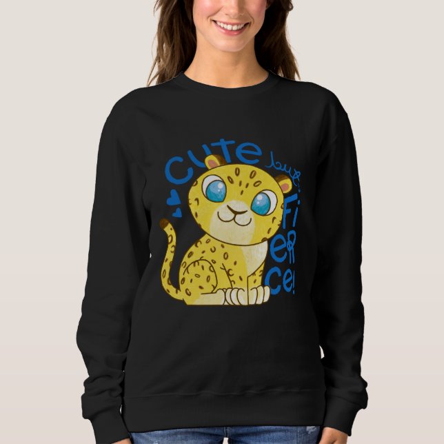 Camiseta Cute Little Leopard Kids   Cute But Fierce Cat (Frente)